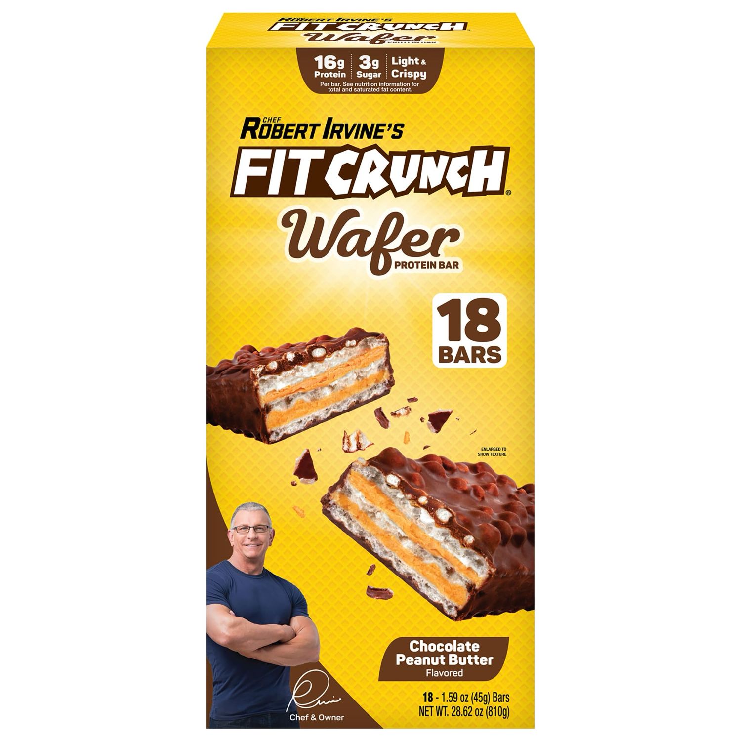 Fit Crunch High Protein Chocolate Peanut Butter Wafer 