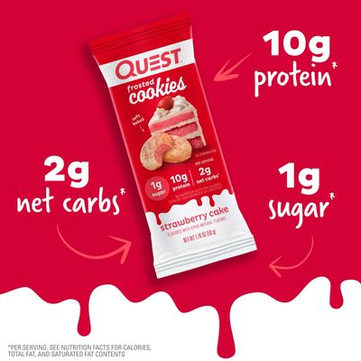 Quest Nutrition Frosted Cookie Strawberry Cake 10g Pro