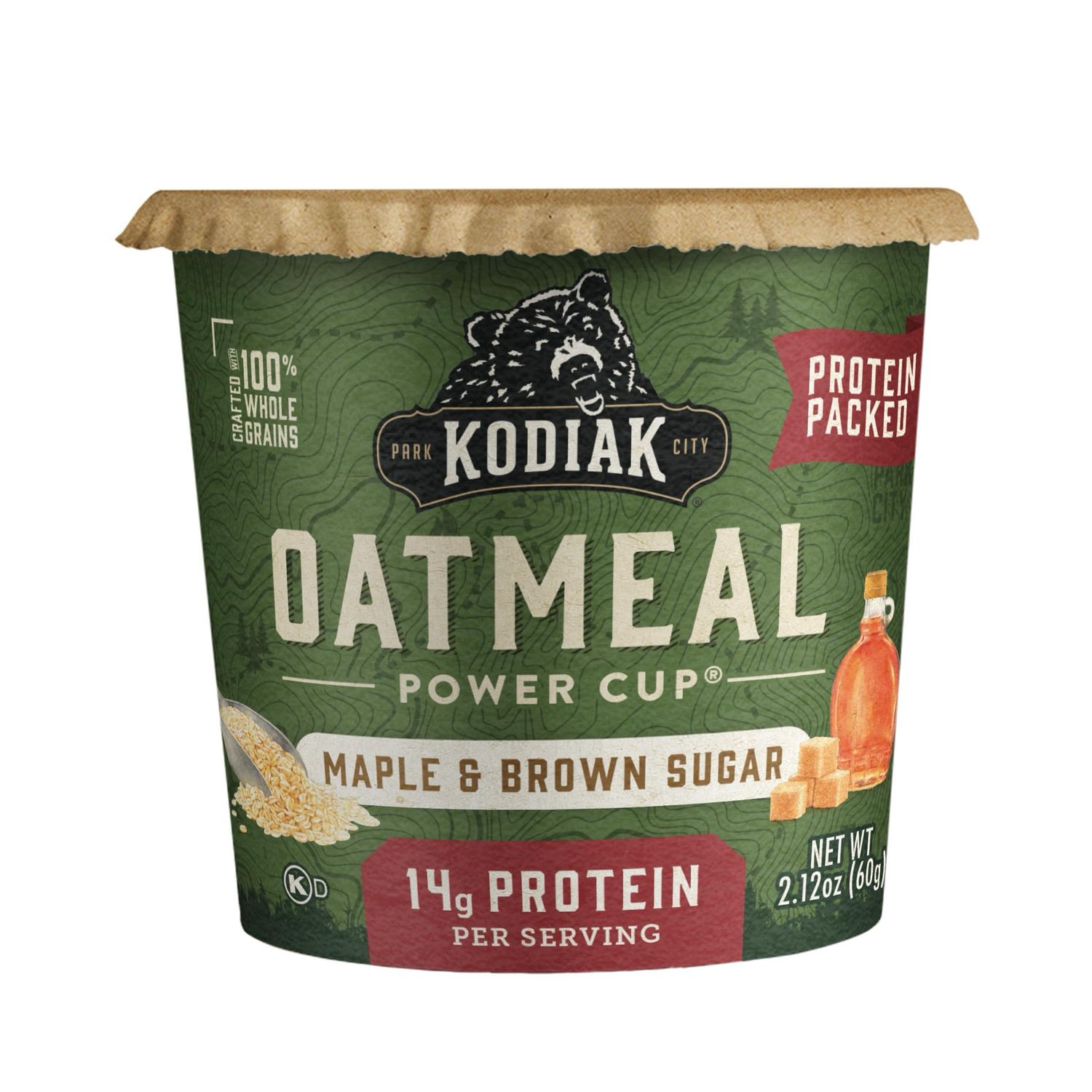 Kodiak Cakes Oatmeal Power Cup Maple &amp; Brown Sugar 14g Pro 