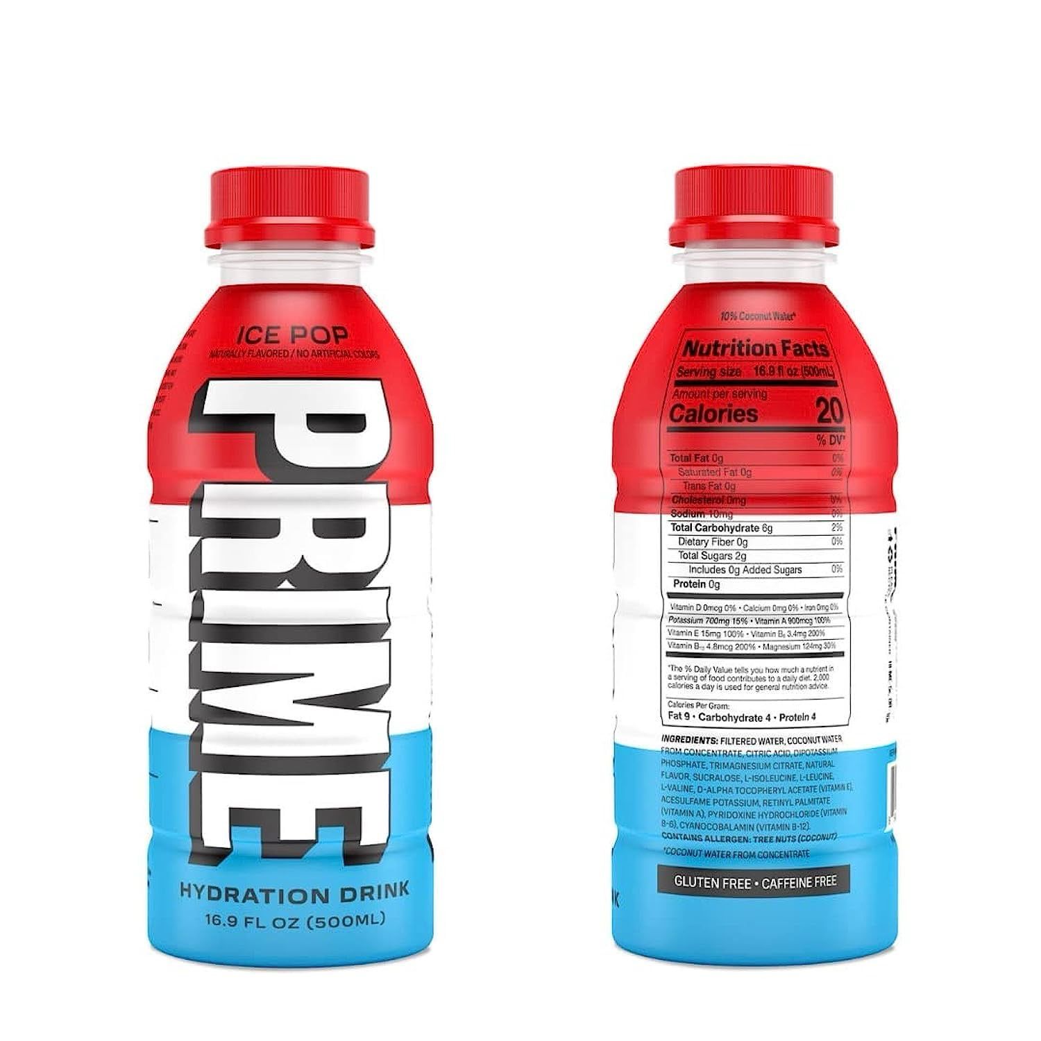 Prime Hydration Drink Ice Pop 16.9 fl oz  by Logan Paul and KSI