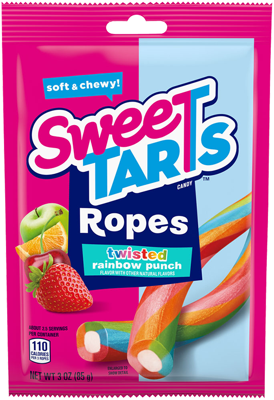 Sweetarts Ropes Twisted Rainbow Punch 3 oz 