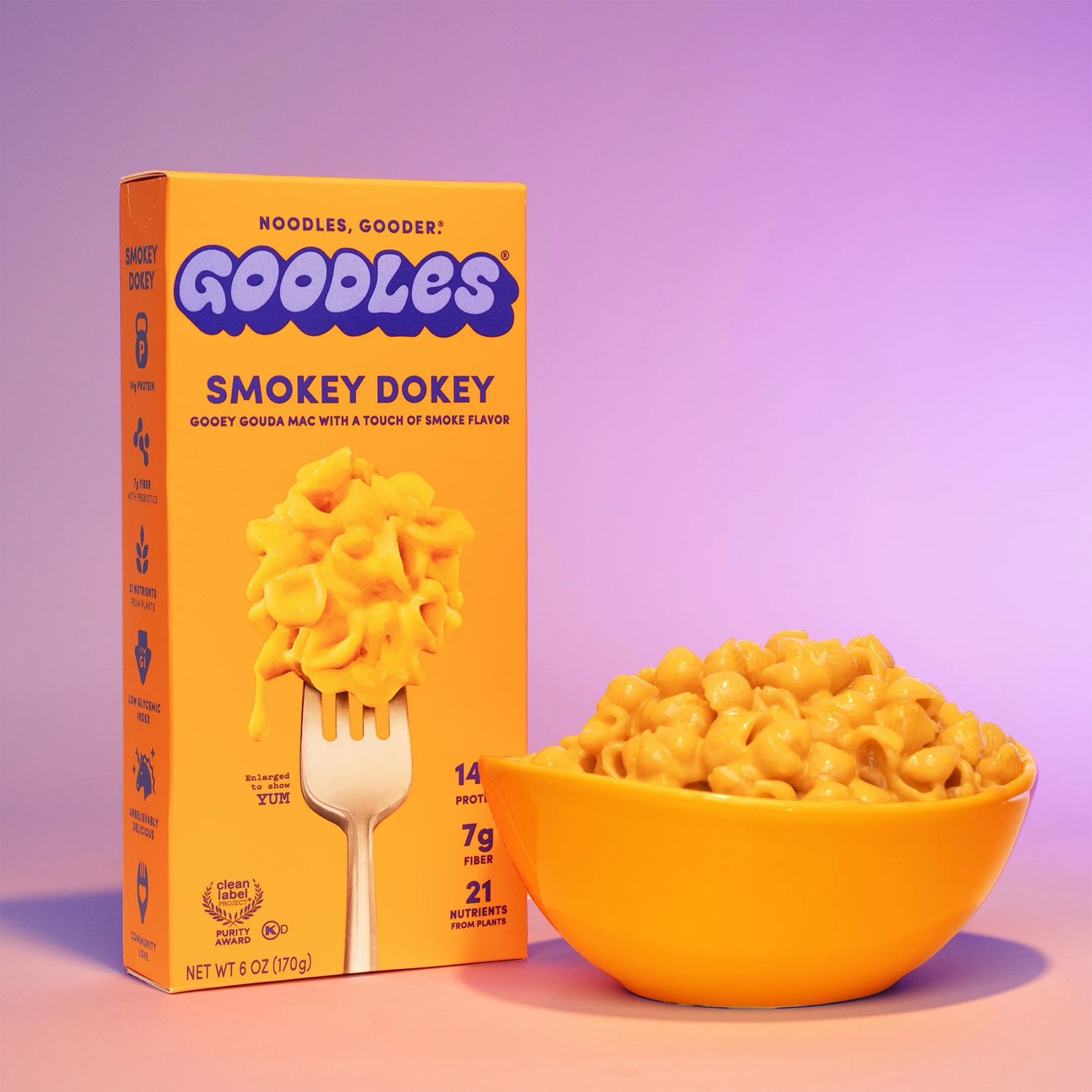 Goodles Smokey Dokey Goeey Gouda Mac with a Touch a Smoke Flavor 14g Pro 