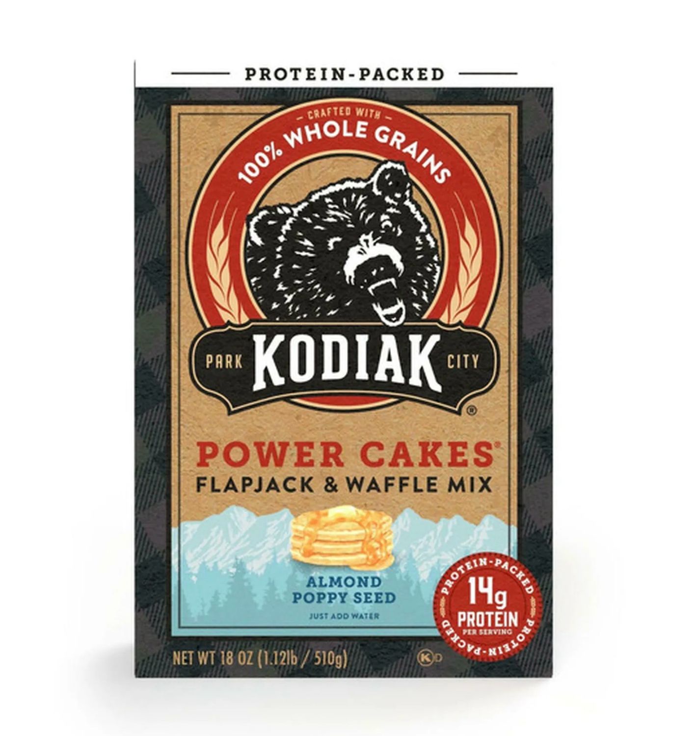 Kodiak Cakes Almond Poppy Seed Power Cakes Flapjack &amp; Waffle Mix 15 g Pro 