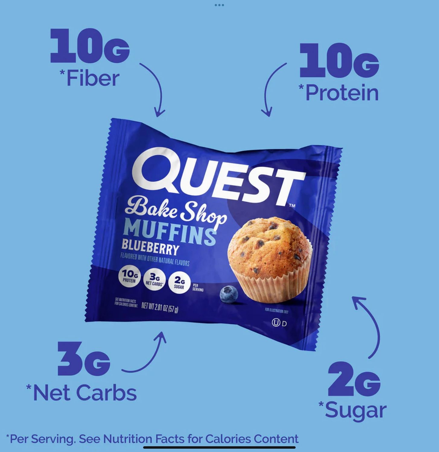Quest Bake Shop Blueberry Muffins 10g Pro 