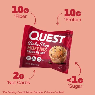 Quest Bake Shop Chocolate Chip Muffins 10g Pro 