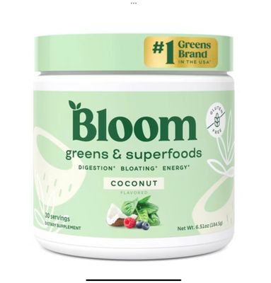Bloom Greens &amp; Superfoods Coconut Gluten Free 30 servings 