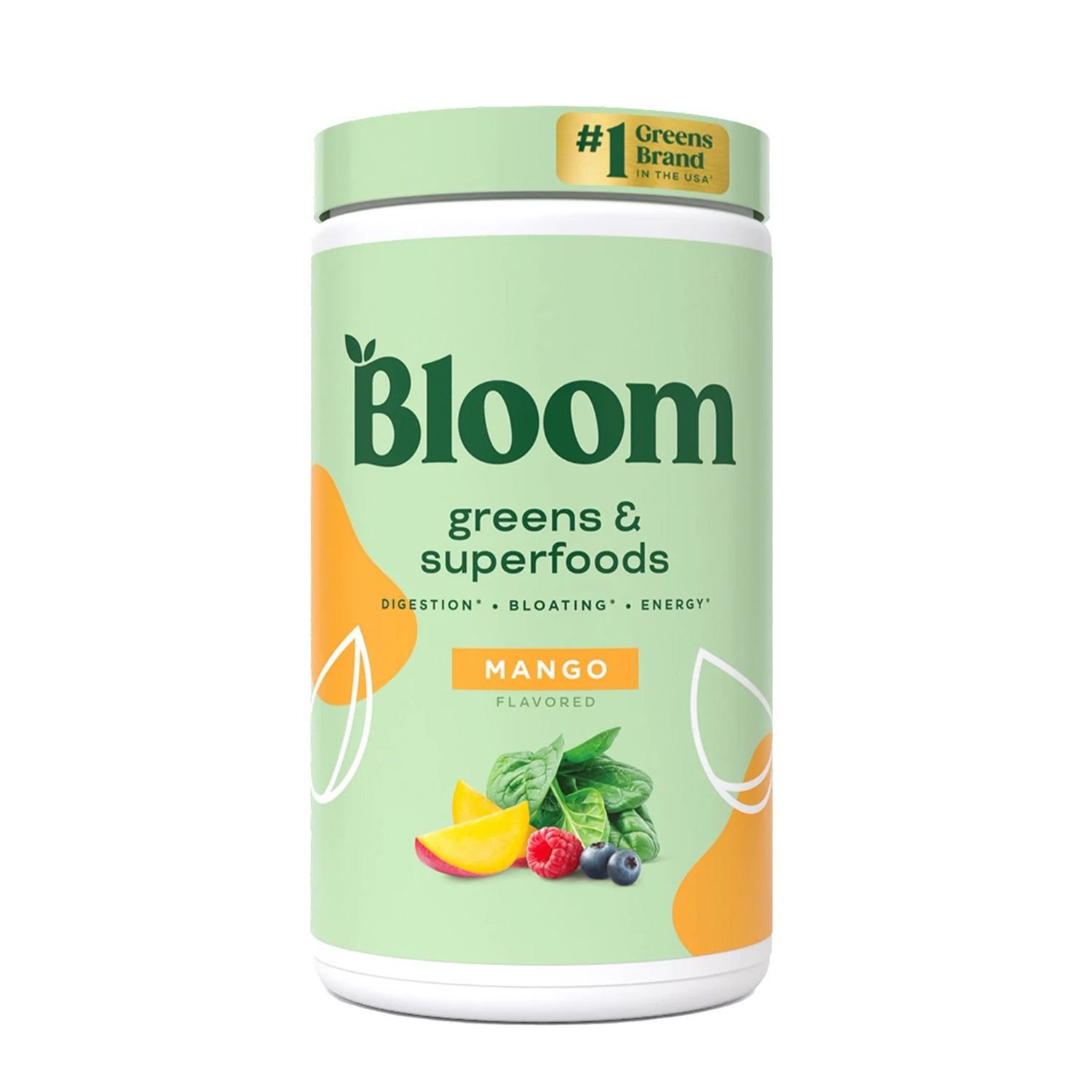 Bloom Greens &amp; Superfoods Mango Gluten Free 25 servings 