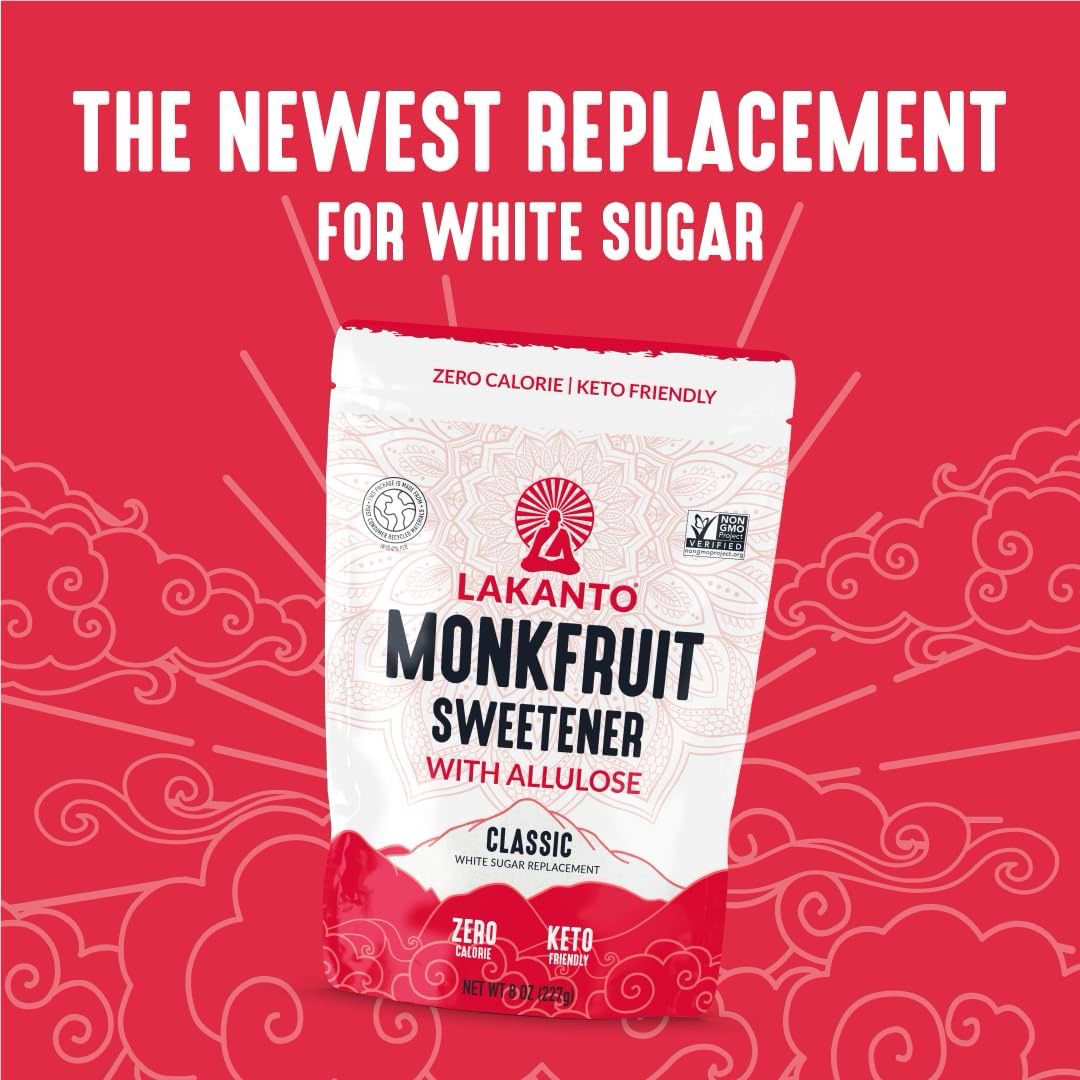 Lakanto Monk Fruit Sweetener with Allulose Classic 0 calories KETO 