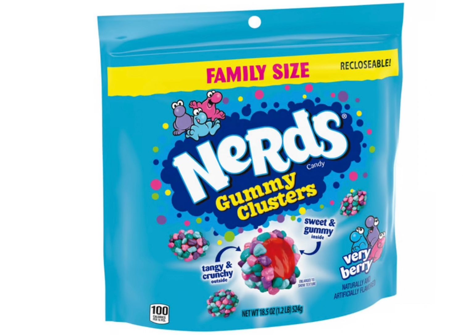 Nerds Gummy Clusters Very Berry Family Size 18.5 oz 