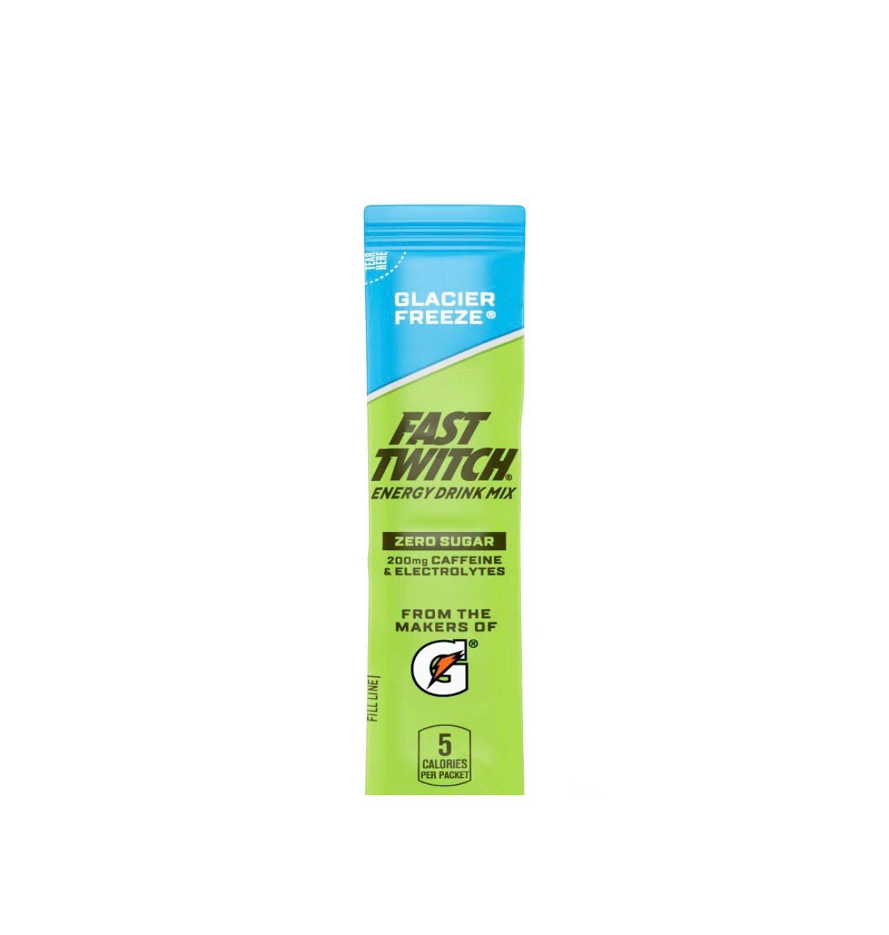 Gatorade Fast Twitch Energy Drink Mix Zero Sugar Electrolytes + Caffeine Glacier Freeze