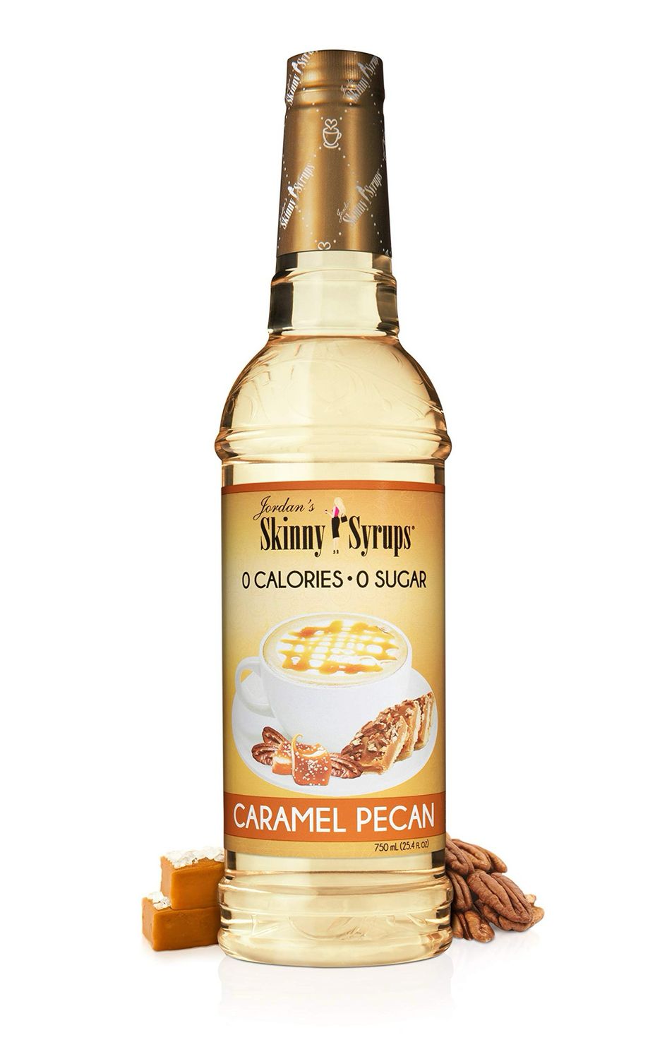 Jordan&#39;s Skinny Syrup Sugar Free Caramel Pecan Barista Syrup 