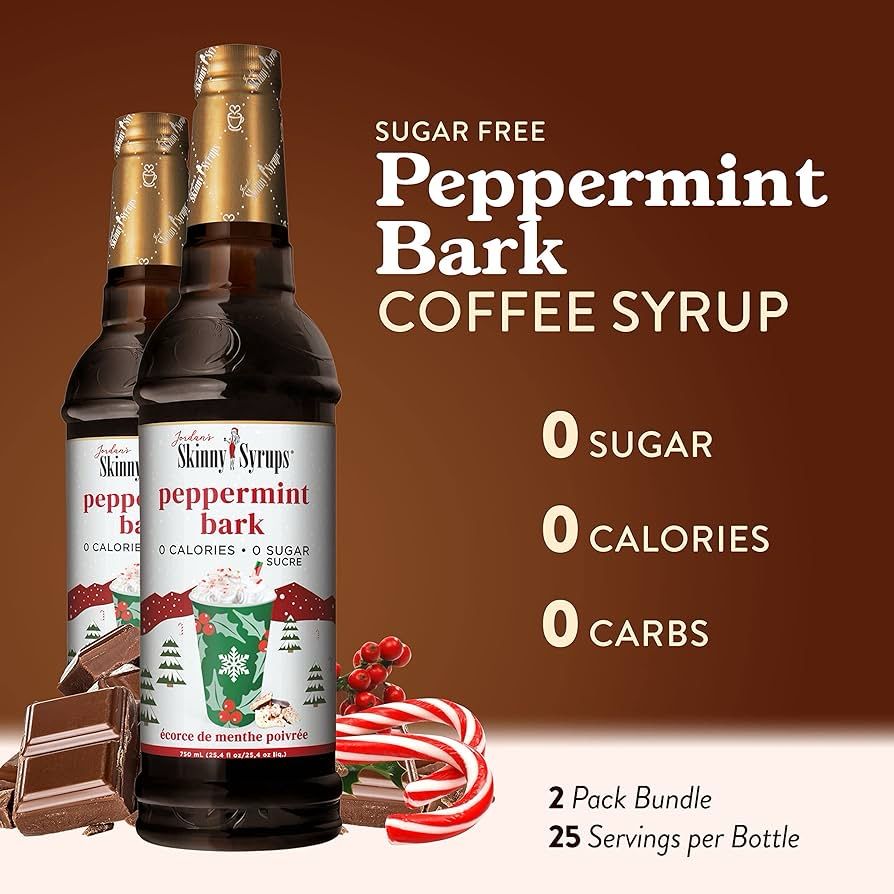 Jordan&#39;s Skinny Syrup Sugar Free Peppermint Bark 