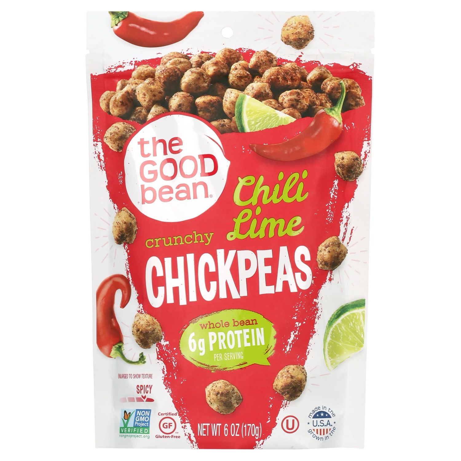 The Good Bean Crunchy Chickpeas Chili Lime GF 