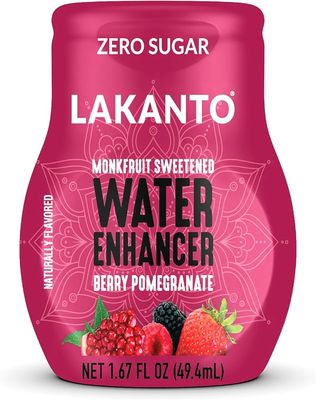 Lakanto Monkfruit Sweetened Water Enhancer Berry Pomegranate Zero Sugar 