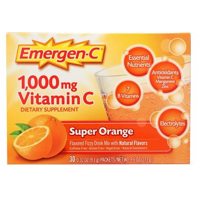 Emergen-C 1000mg Vitamin C Super Orange 30 pack 