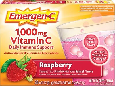 Emergen-C 1000mg Vitamin C Super Raspberry 30 pack 