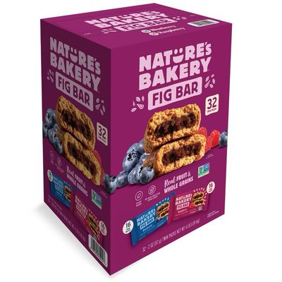 Nature’s Bakery Fig Bar Raspberry and Bluberry Plant Based 32 ct 