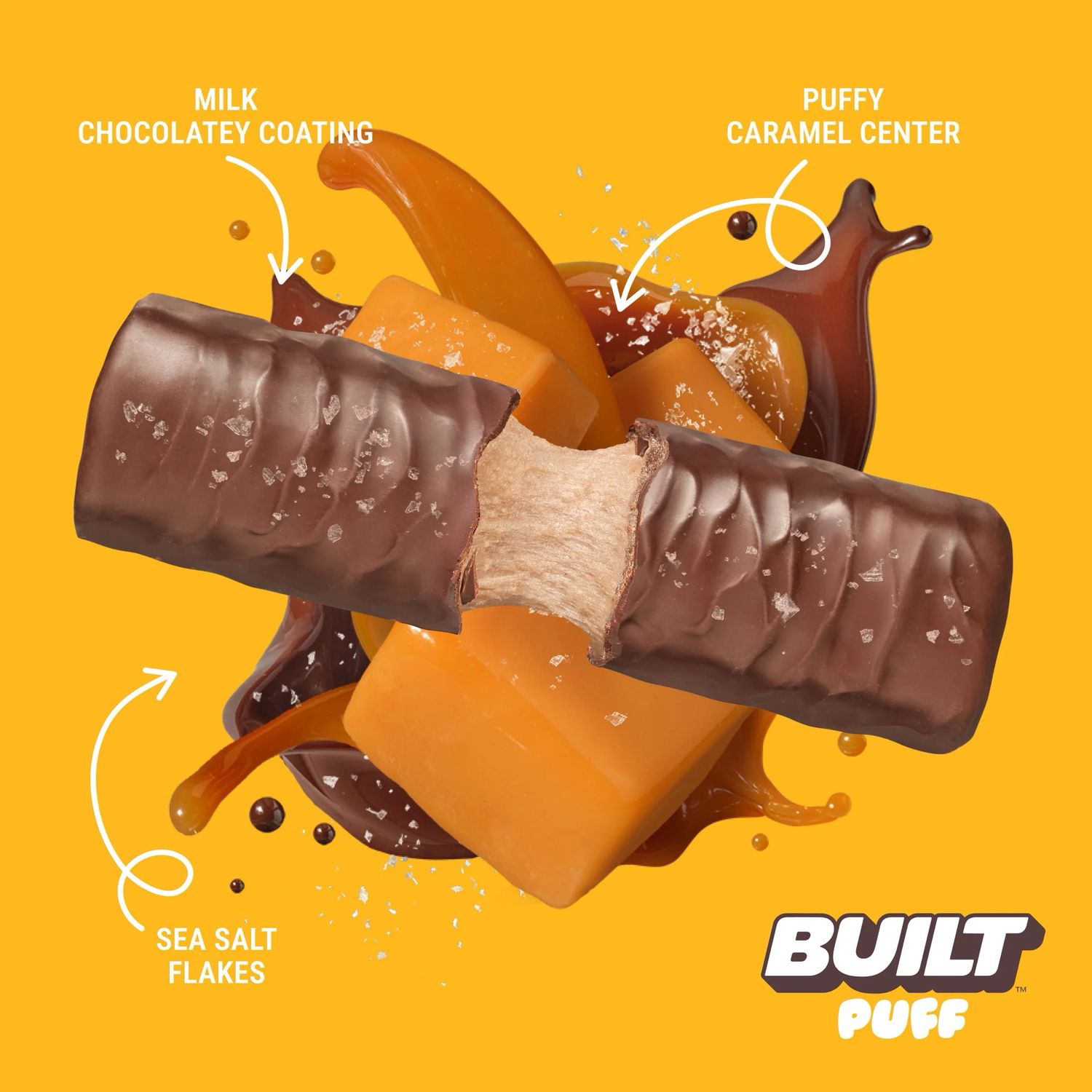 Built Bar Puffs Salted Caramel 17g Pro 