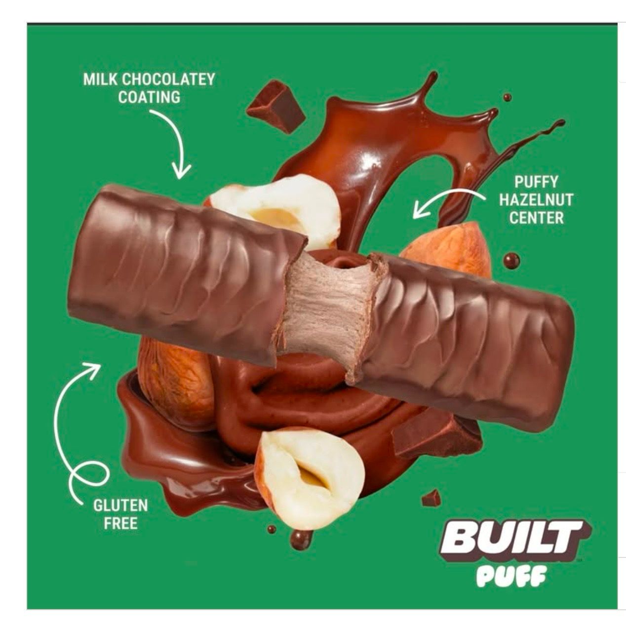 Built Bar Puffs Chocolate Newtella 17g Pro 