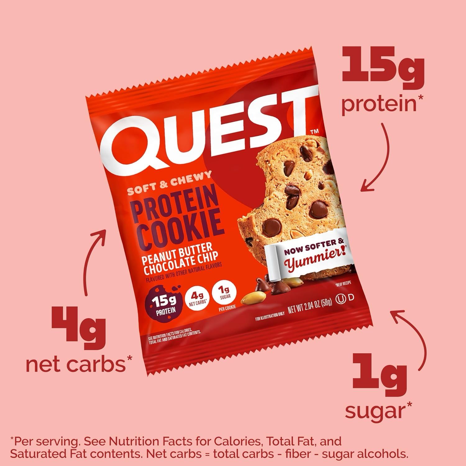 Quest Soft &amp; Chewy Peanut Butter Chocolate Chip Cookie