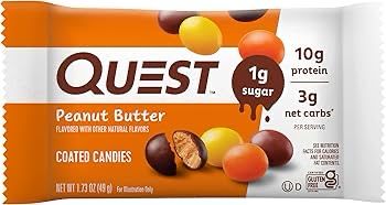 Quest peanut butter coated candies 10g pro