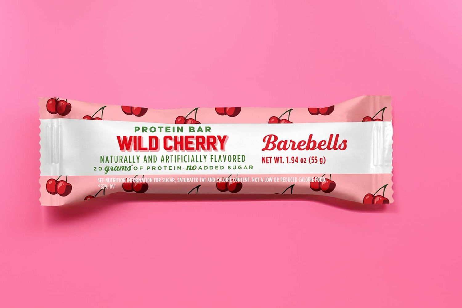 Barebells Wild Cherry Protein Bar No Sugar Added 