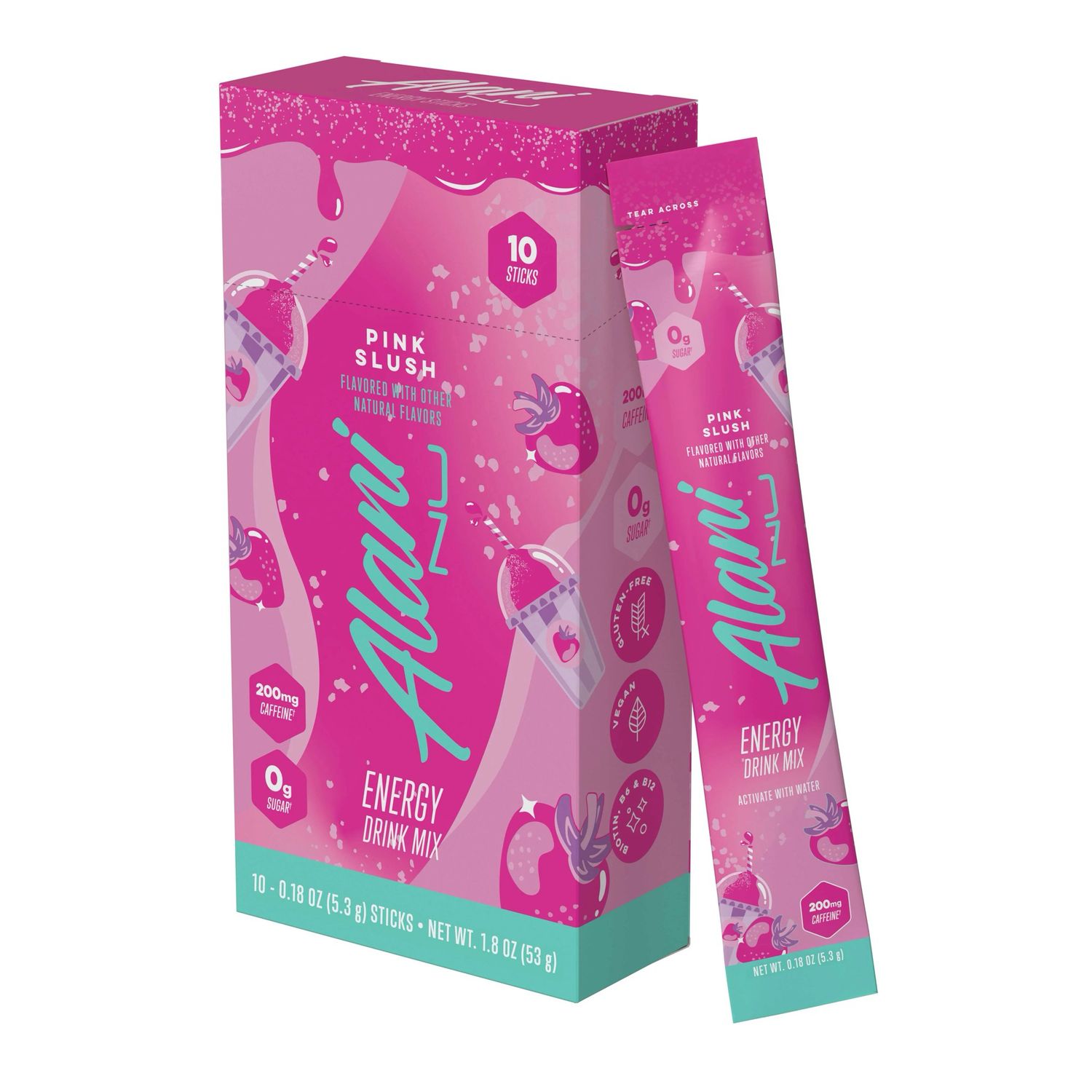Alani Nu Pink Slush 10 Energy Sticks  Drink Mix