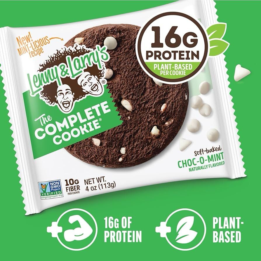 Lenny &amp; Larry’s The Complete Cookie Choco Mint Plant Based 16 g Protein Vegan 