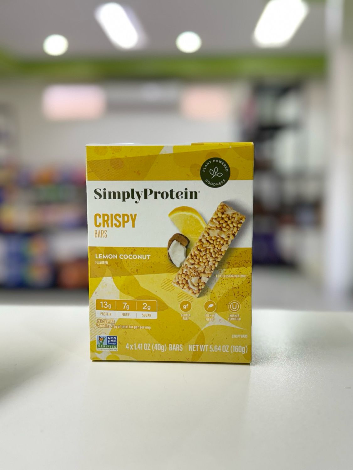 Simply Protein Crispy Bars Lemon Coconut 4 pack 