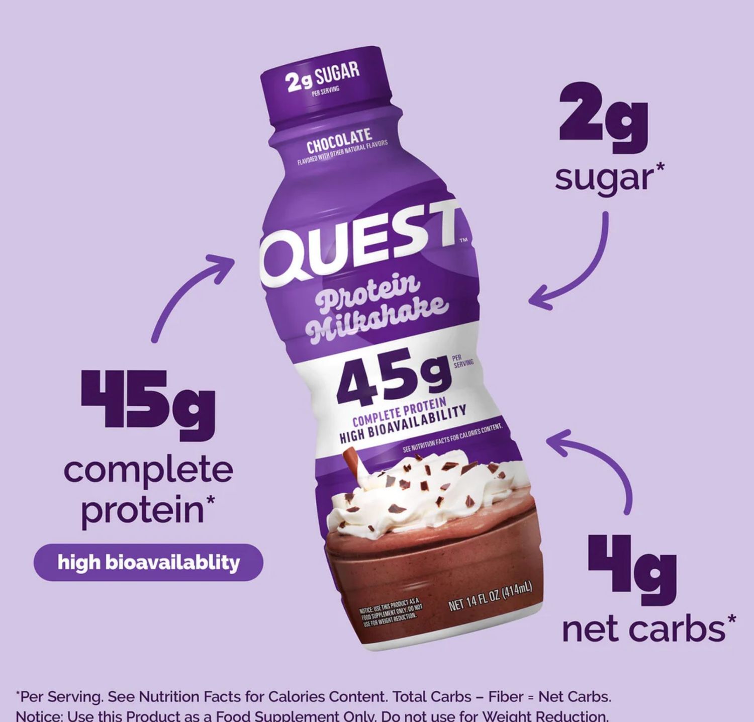 Quest Chocolate 45g Protein Milkshake