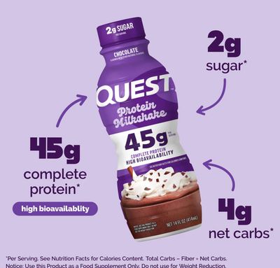 Quest Chocolate 45g Protein Milkshake