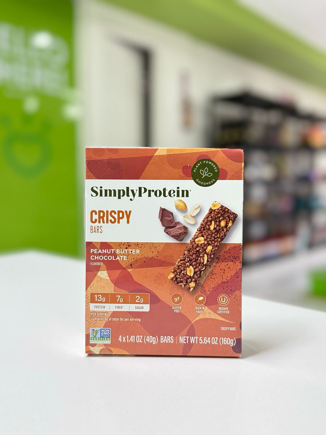 Simply Protein Crispy Bars Peanut Butter Chocolate 4 pack 