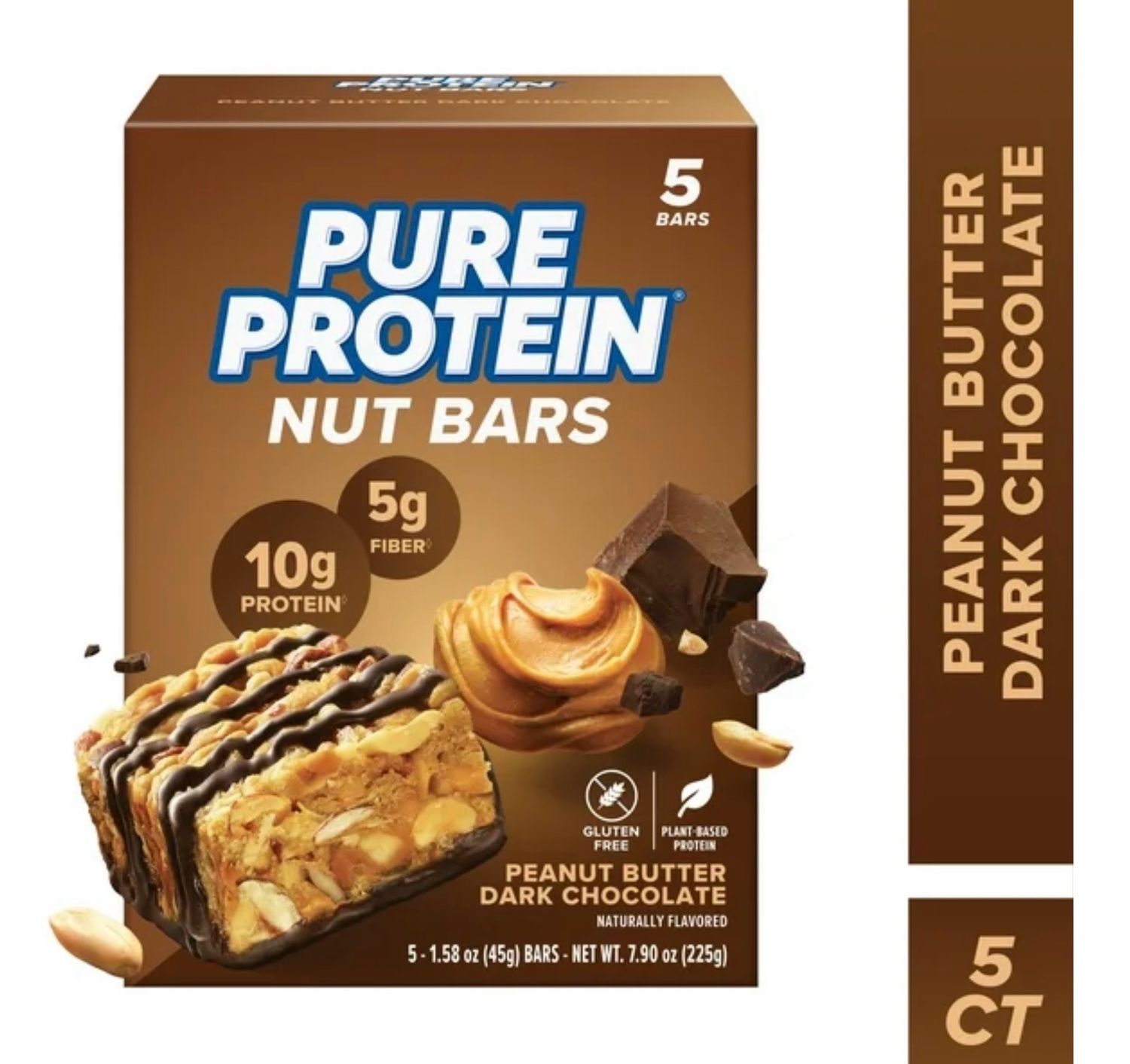 Pure Protein Nut Bars Peanut Butter Dark Chocolate 5 pack 