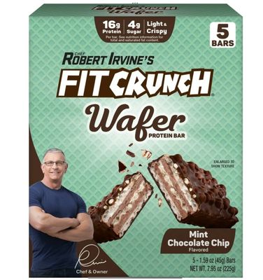 Fit Crunch High Protein Baked Bar Mint Chocolate Chip Bar 5 Pack