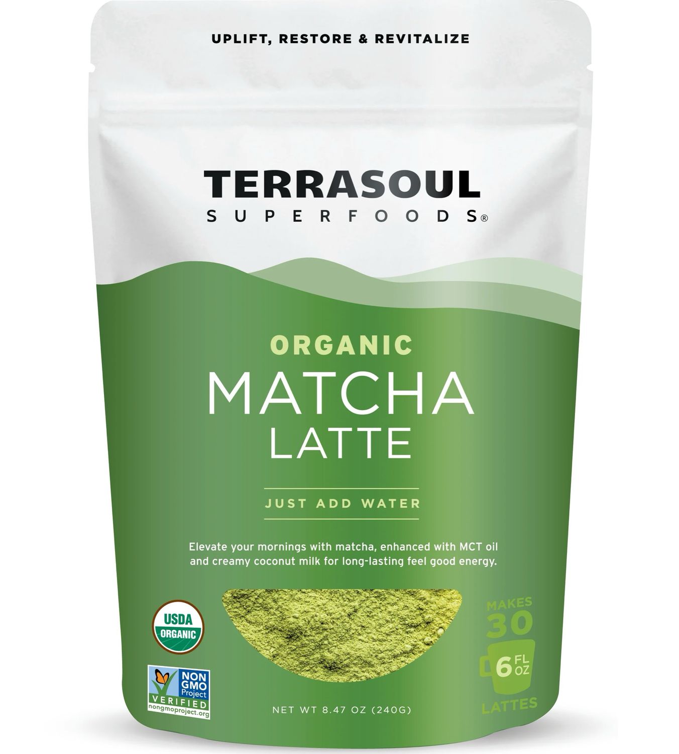 Terrasoul Superfoods Organic Matcha Latte Just Add Water