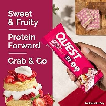 Quest Strawberry Shortcake Protein Bar 20g Pro 