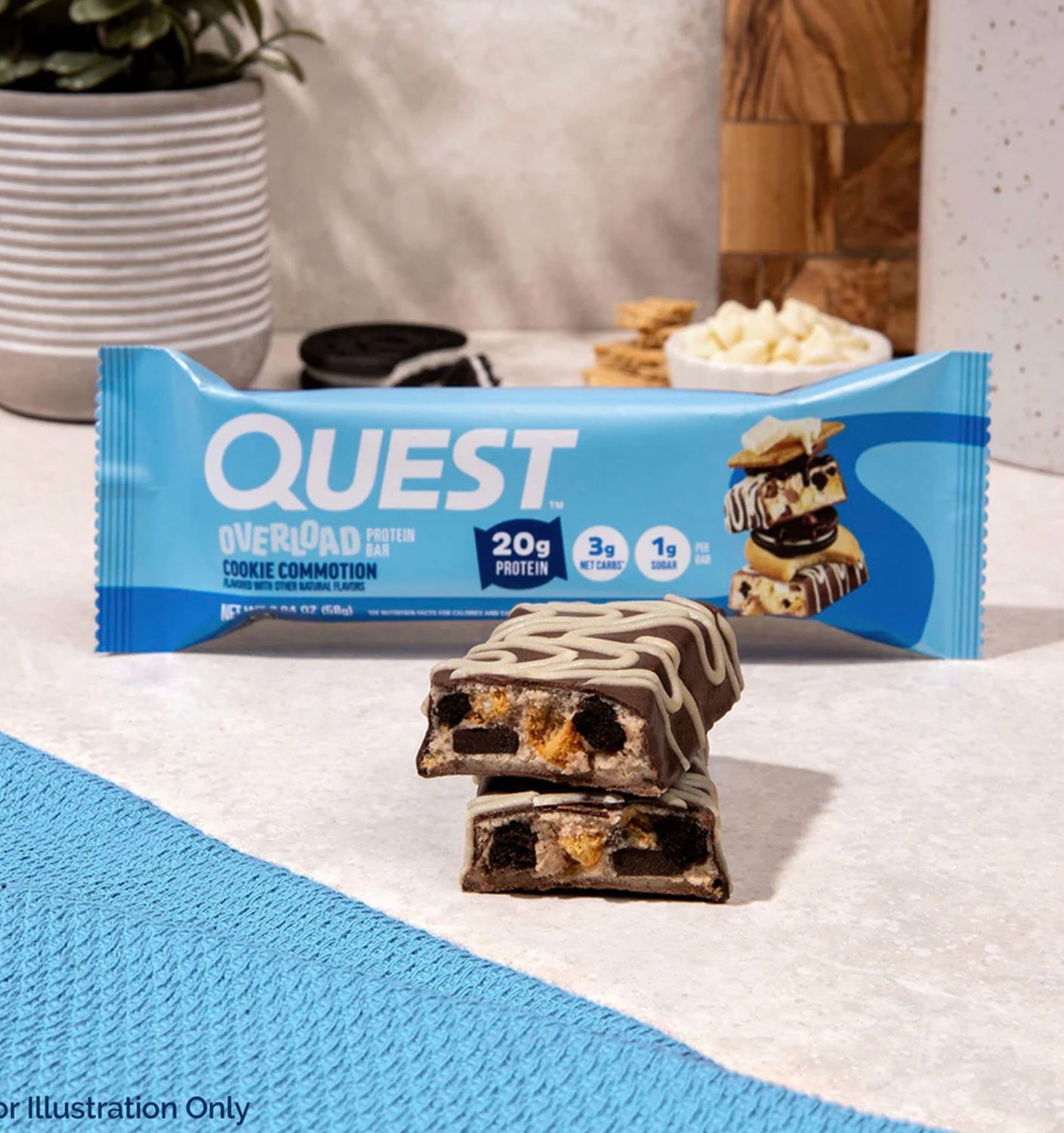 Quest Overload Cookie Commotion Protein Bar 20g 