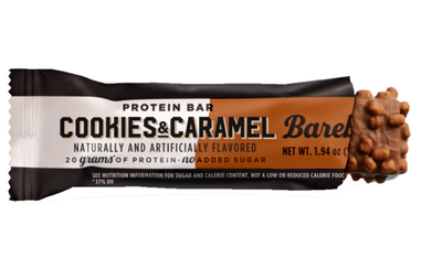 Barebells Cookies &amp; Caramel Protein Bar No Sugar Added 