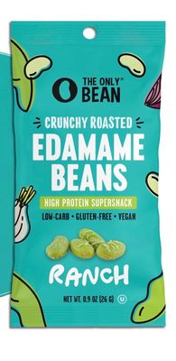 The Only Bean Crunchy Roasted Edamame Beans Ranch High Protein Supersnack 0.9 oz 