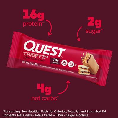 Quest Hero Protein Bar Crispy Peanut Butter and Jelly