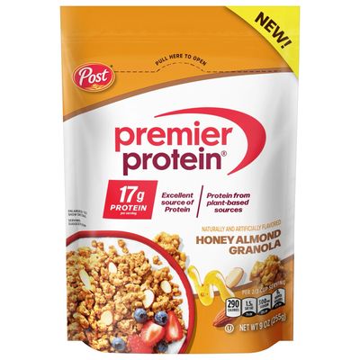 Premier Protein Honey Almond Granola 17g Protein 