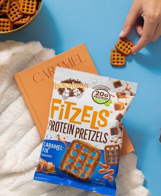 Lenny &amp; Larry’s Fitzels Protein Pretzels Caramel Fix 3 oz 