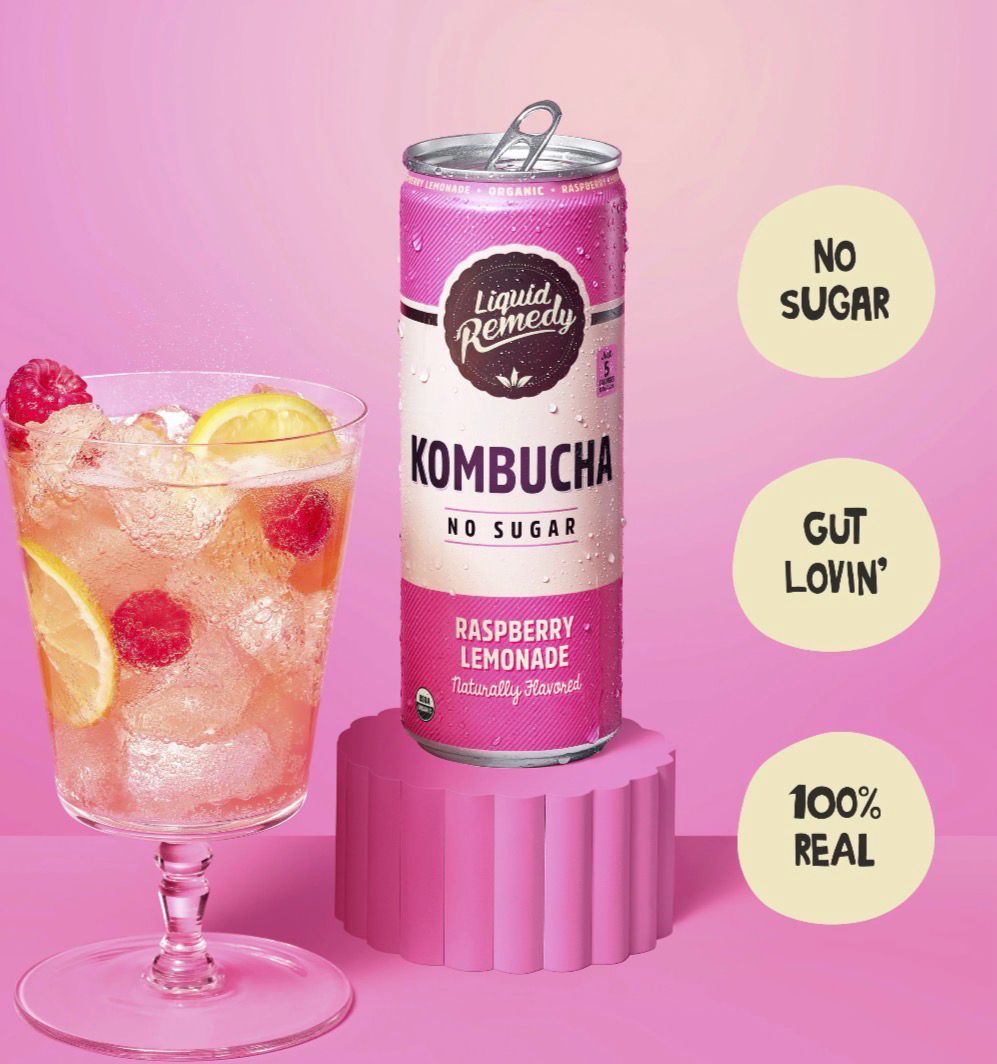 Liquid Remedy Kombucha No Sugar Raspberry Lemonade
