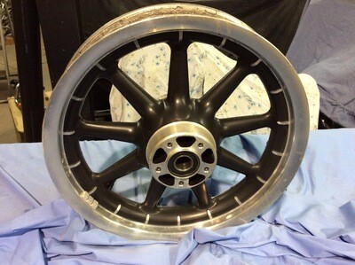HARLEY 00-08 TOURING OEM 9 SPOKE WAGON WHEEL FRONT 16" X 3" D/D RIM 43493-00