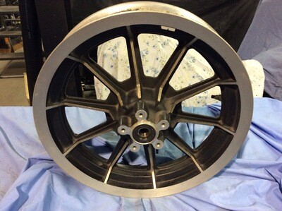 Harley Davidson 1986-1999 FLH/T 16" 10 Spoke Mag FRONT WHEEL RIM 3/4" AXLE 43493-87A