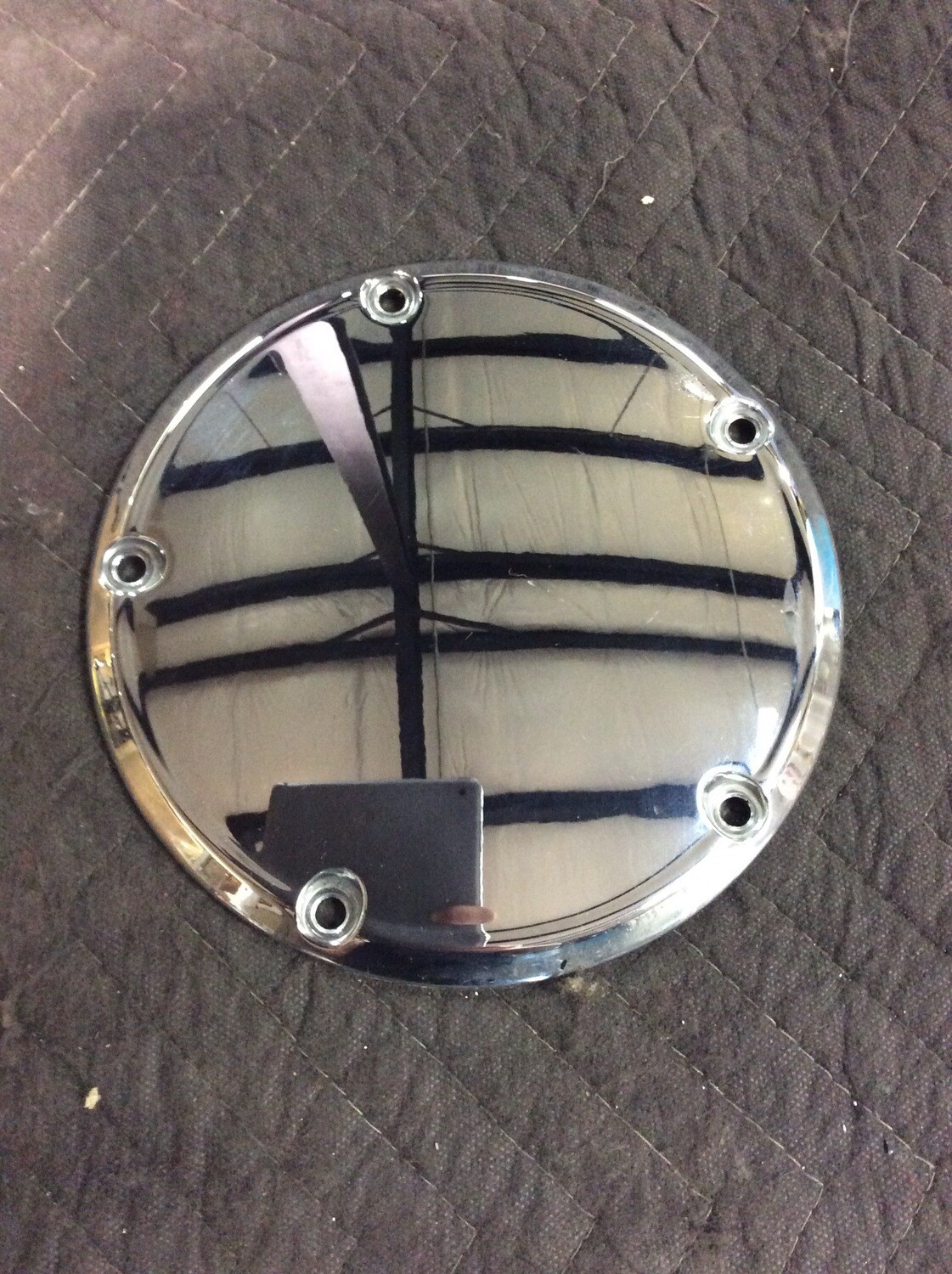 Chrome 5-Hole Smooth Derby Cover Fits Harley Davidson - View #4