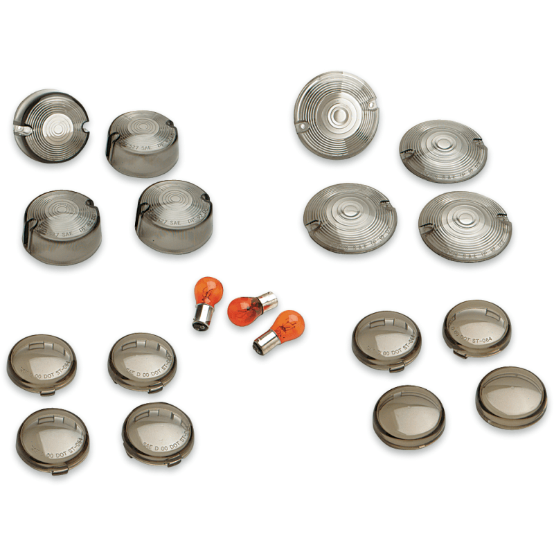 Drag Specialties Smoked Turn Signal Lens Kit - Bullet - 0906-6315