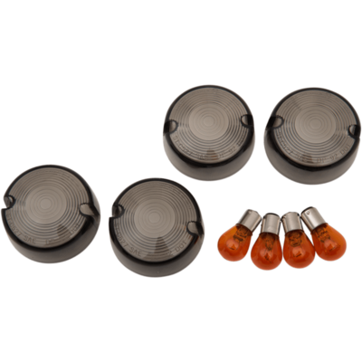 Drag Specialties Smoked Turn Signal Lens Kit - Round - 0906-6317