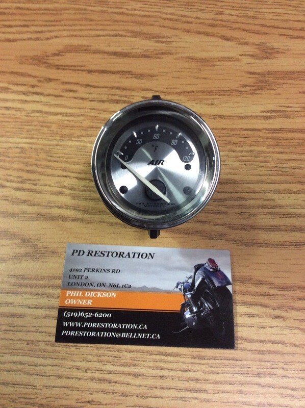 Air Temperature Gauge 74715-09 Spun Aluminum Harley Touring Models
