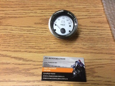 HARLEY DAVIDSON TOURING SILVER INSTRUMENT VOLT GAUGE 75167-01A